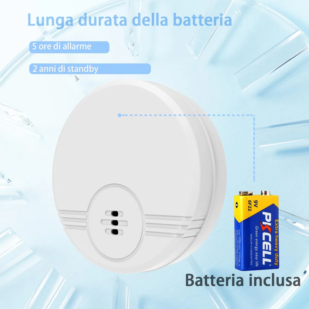 Rilevatore di perdite d'acqua 2 Pack, Sensore allagamento ,Sensore acqua con Batteria 135dB allarme rivelatore di allagamento per scantinati, bagni, lavanderie, cucine, garage e soffitte
