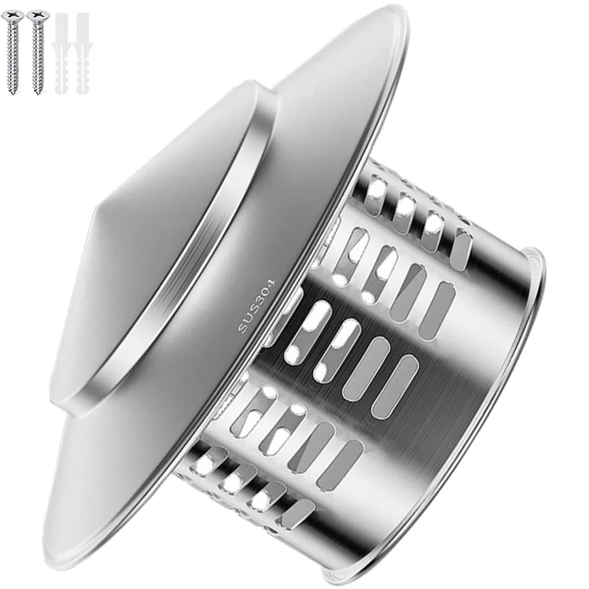 Cappuccio Camino, Comignolo Cappuccio in Acciaio Inossidabile 304, Tappo di Sfiato Antipioggia, Canna Fumaria Cappello, Cappa di Sfiato per Tubo di Scarico Fumi(200mm/8inch)