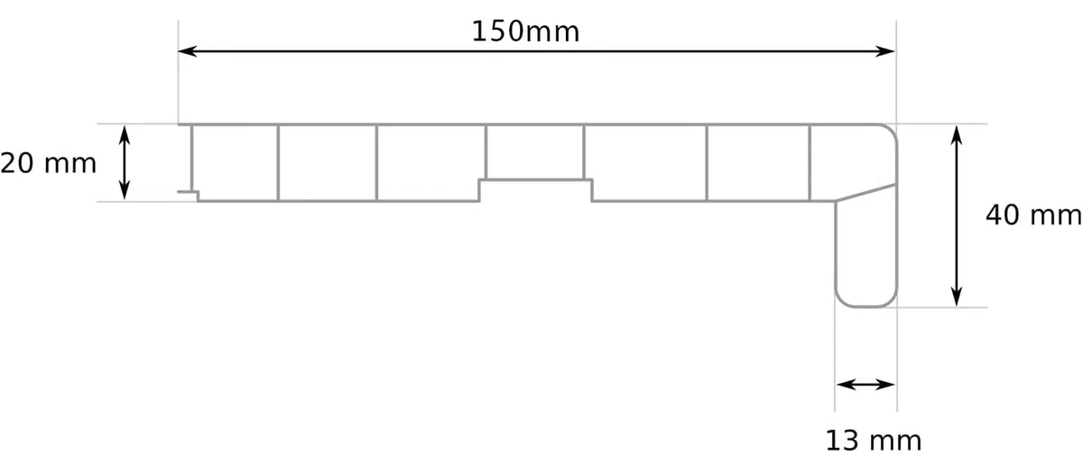 Davanzale per finestra in PVC, 15 cm x 110 cm, marmo, per interni, davanzale per interni, al metro, per soggiorno, decorazione, in plastica