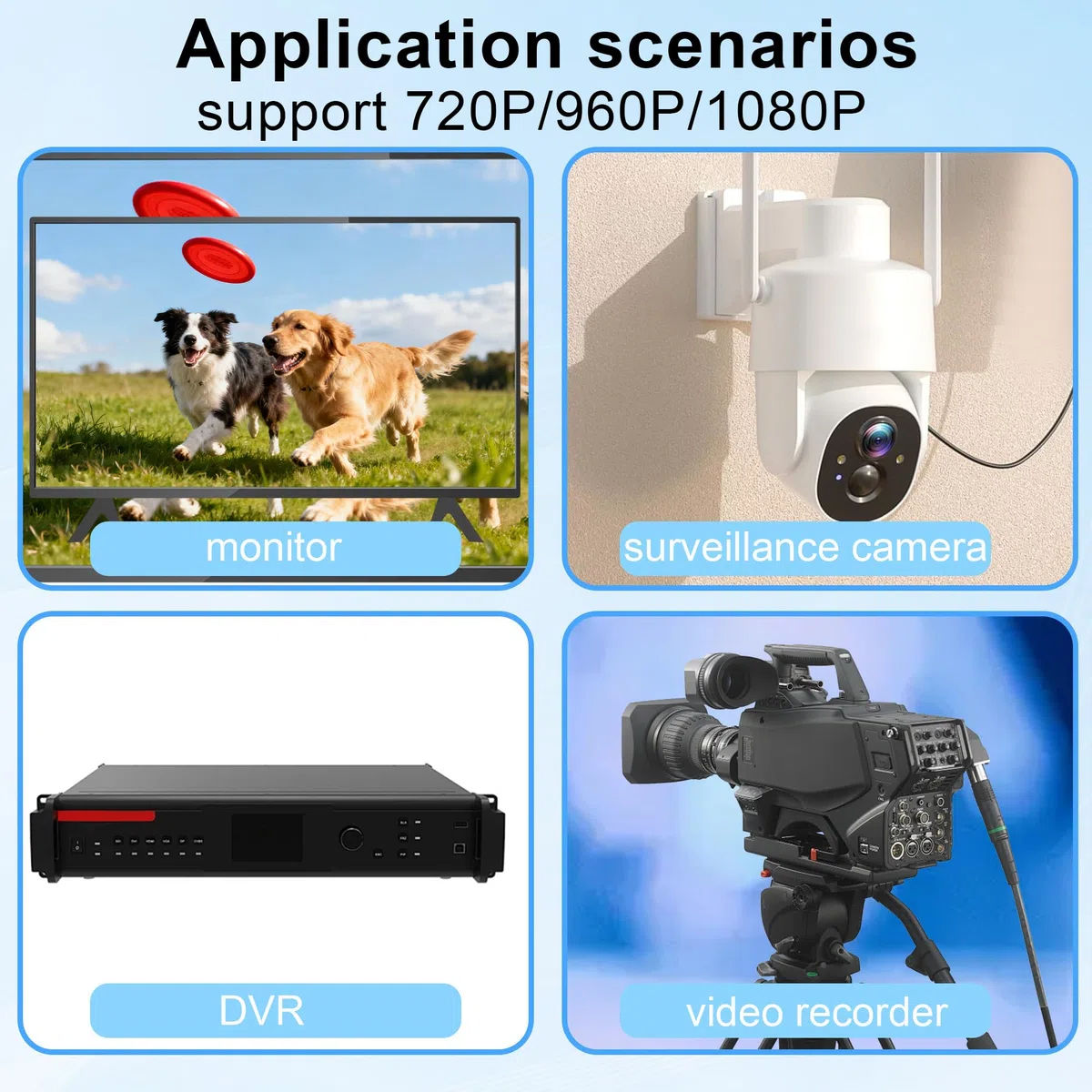 Balùn di Video RJ45 a BNC Trasmettitore AHD/CVI/TVI/CVBS 1080P per Telecamere di Sicurezza CCTV 720P/960P/1080P Sistema di Sorveglianza DVR 4 Coppie