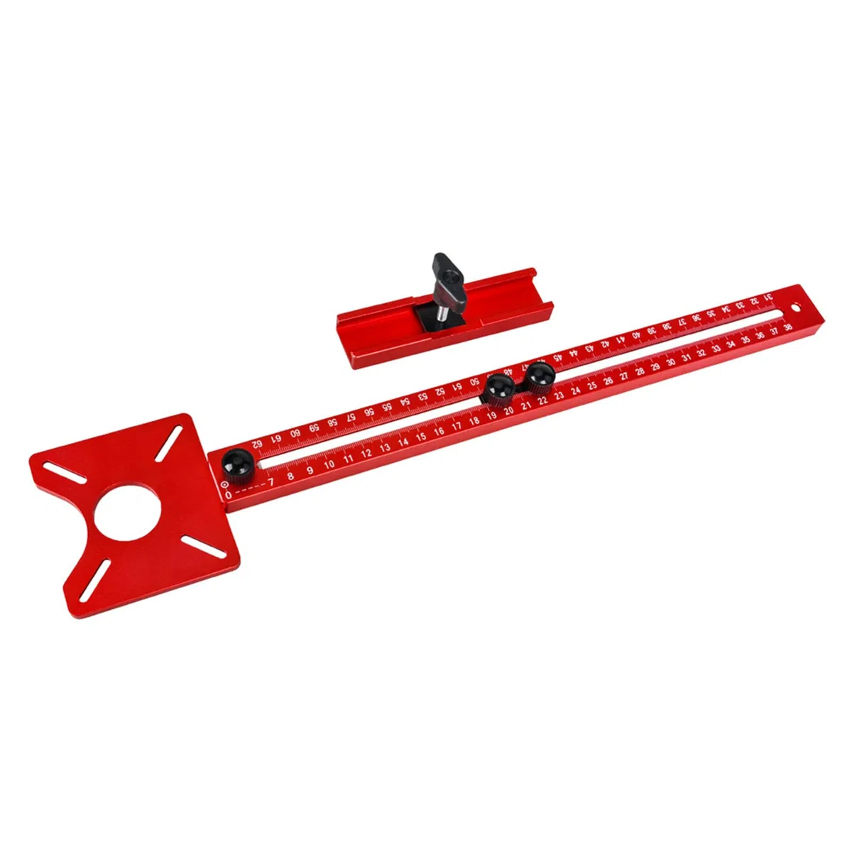 Staffa per fresatura 4 in 1, in lega di alluminio, piastra rimovibile per fresatura del legno, regolabile, per lavorazione del legno (metrico)
