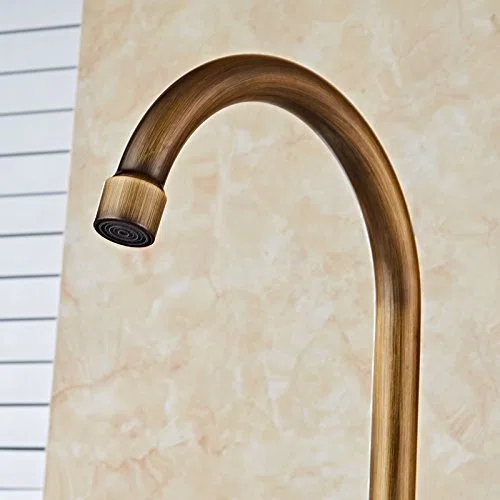 Rubinetto Vintage,Rubinetti Da Esterno Rubinetto da cucina in ottone Bronzo Finitura antica Maniglia singola Retro Solo rubinetti for acqua fredda Rubinetto for lavabo girevole a 360 gradi