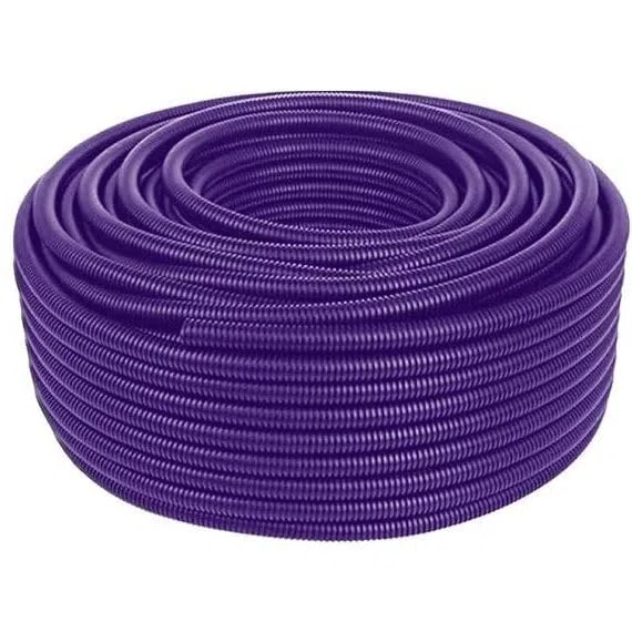 Tubo Corrugato Flessibile Elettrico 20 mm Rotolo 50 m Senza Tirafilo Lilla Guaina PVC Protezione Cavi Impianti Elettrici