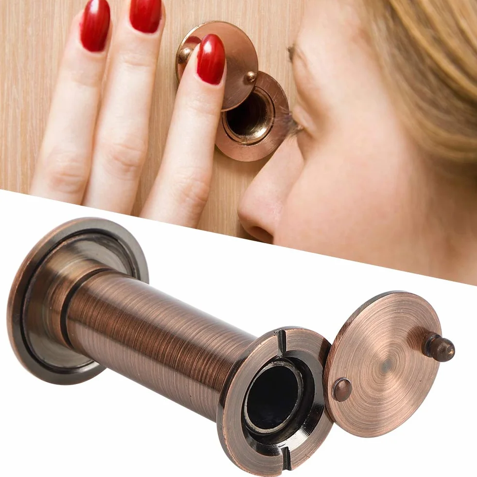 Ymiko Spioncino per spioncino con Copertura della Rotante Resistente per Spessore Porta 55-90 mm, Angolo antifurto 220 Gradi, Sicurezza per casa, Ufficio, Hotel(1)