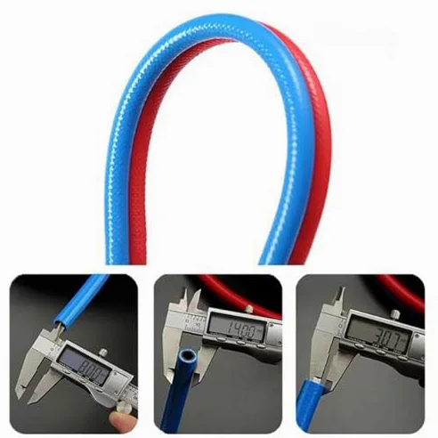 Set di tubi da taglio per saldatura ad alta pressione, tubo doppio ignifugo da 8 mm con connettori in ottone per applicazioni industriali a gas
