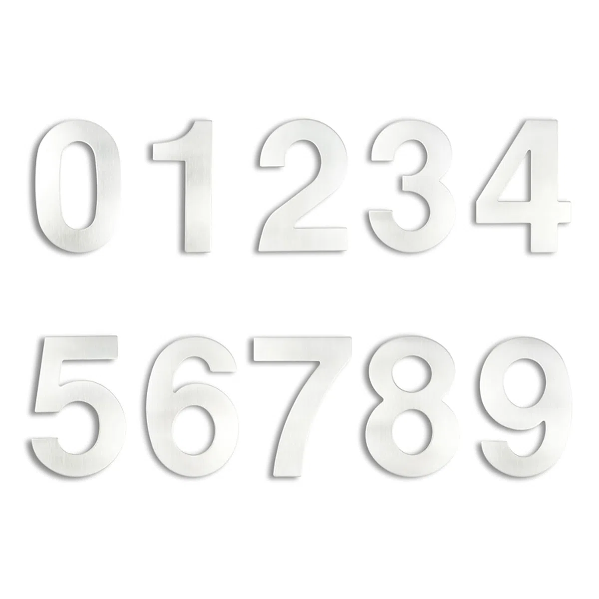 HASWARE Numero civico moderno in acciaio inossidabile spazzolato Elegante porta alfabeto placca Street Home Decor (8, 8 pollici argento)
