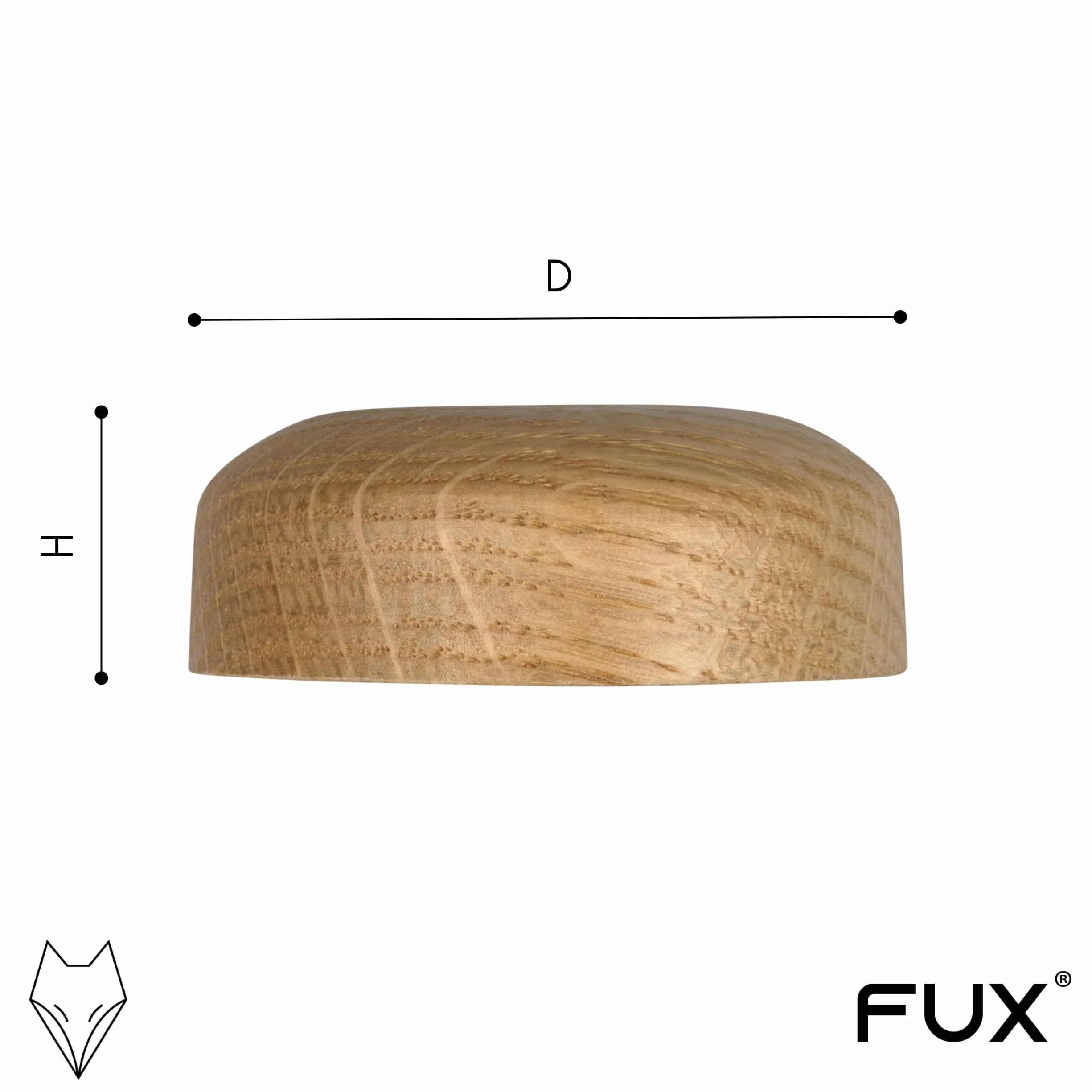 FUX 10 rosette per tubi di riscaldamento singoli, 15 mm – 22 mm, copertura per tubi, rosette di copertura, riscaldamento, rivestimento, rosette per radiatore, legno, parquet, rosette in legno (15 mm,
