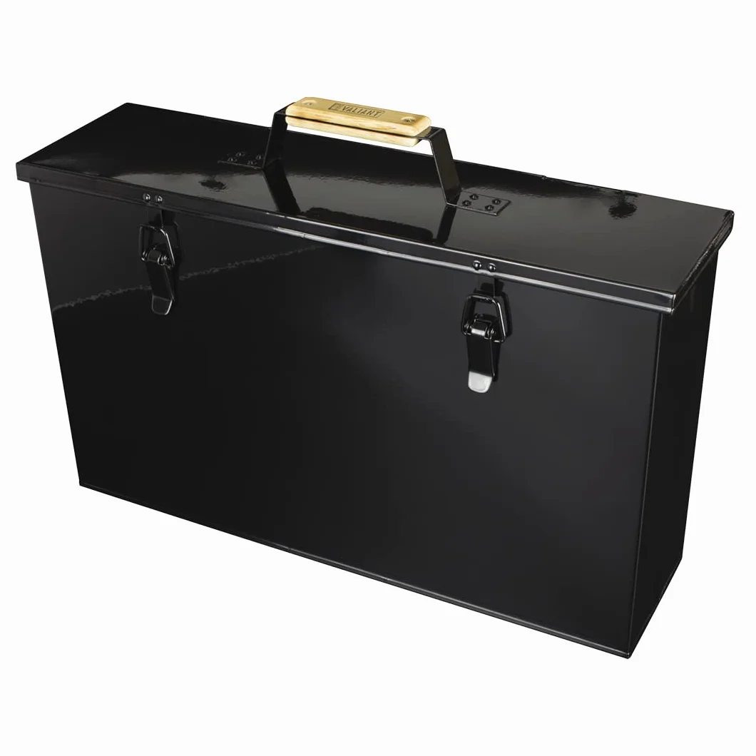 Valiant Fireside - Portacenere in metallo, nero, 45 cm x 26 cm x 12 cm