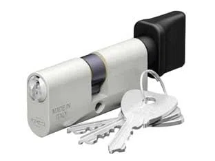 1 PZ DOPPIO CILINDRO OVALE IN ALLUMINIO CON POMOLO 143P -mm.60 decentrato (27x33) (143.27.33P) NextradeItalia Mod.FERX.FERRWTRER