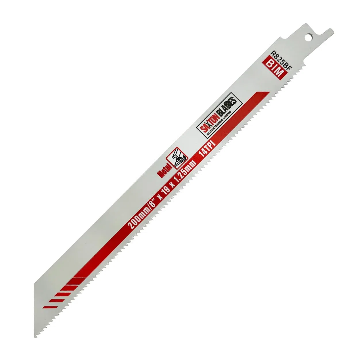 Saxton R825BF - Lame per sega a sciabola in metallo, 200 mm, per Bosch, Dewalt, Makita ecc