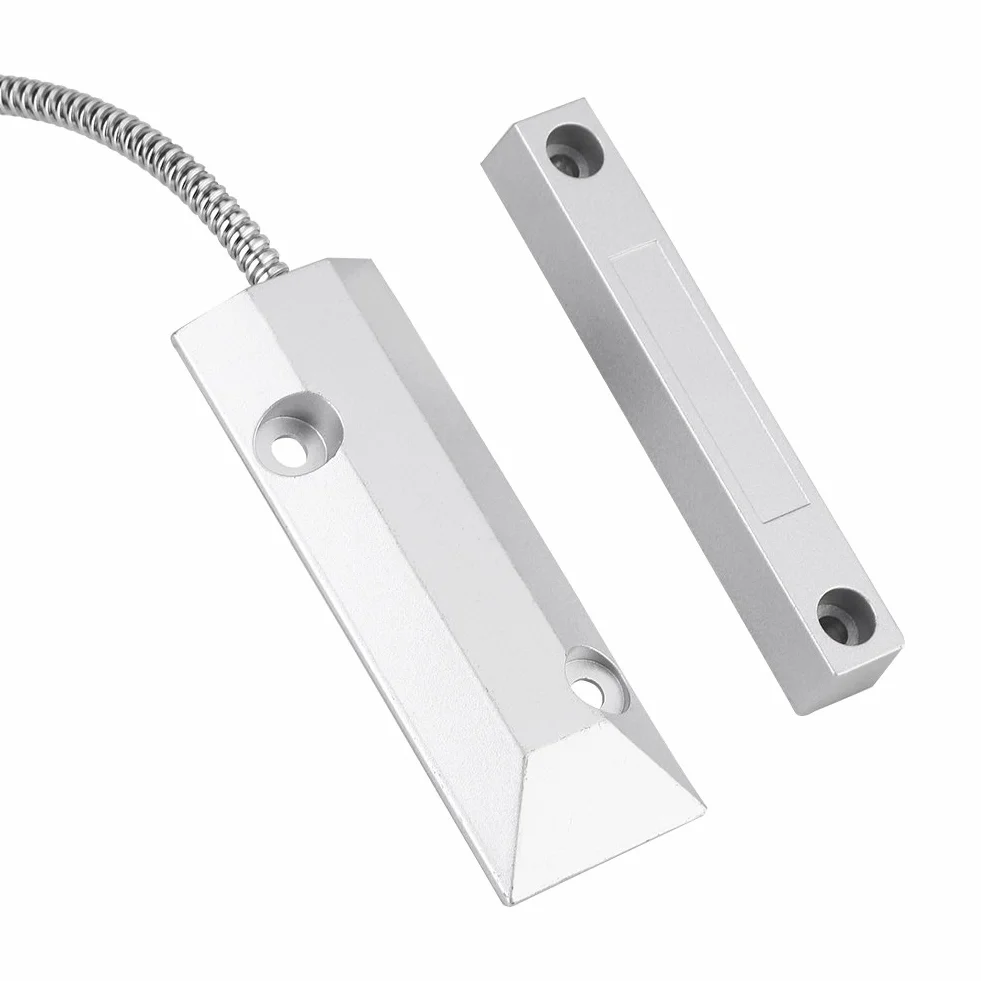 Kit di Sicurezza per Garage Domestico con sensore di Magnetico per Porte e finestre in Metallo cablato
