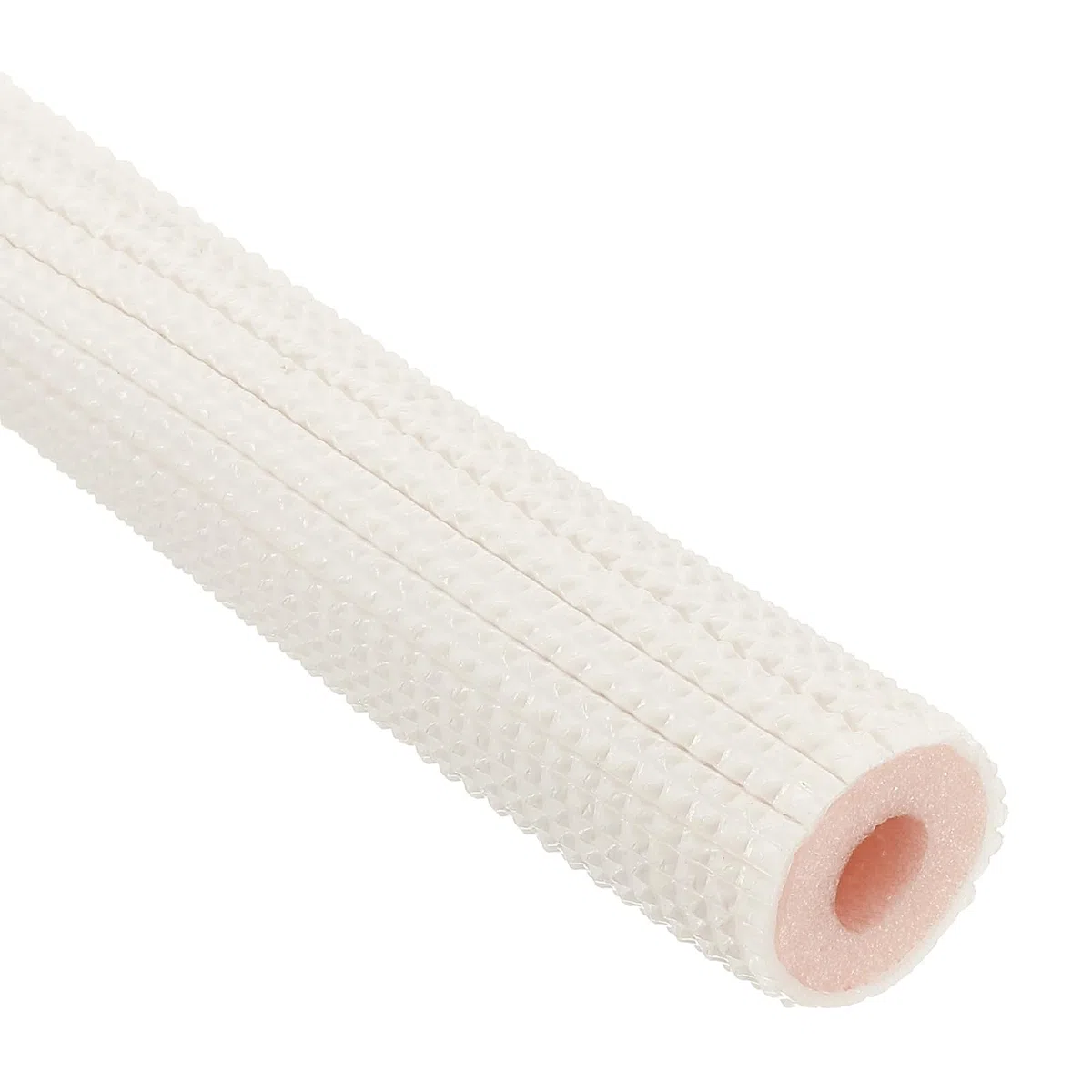 PATIKIL Tubo Isolante Schiuma per Tubi, 1/2" Tubo Schiuma Isolante con Conservazione Calore per Set di Tubi Dell'Acqua Rame Mini Split, 3.28Ft(1m), Bianco/Rosa