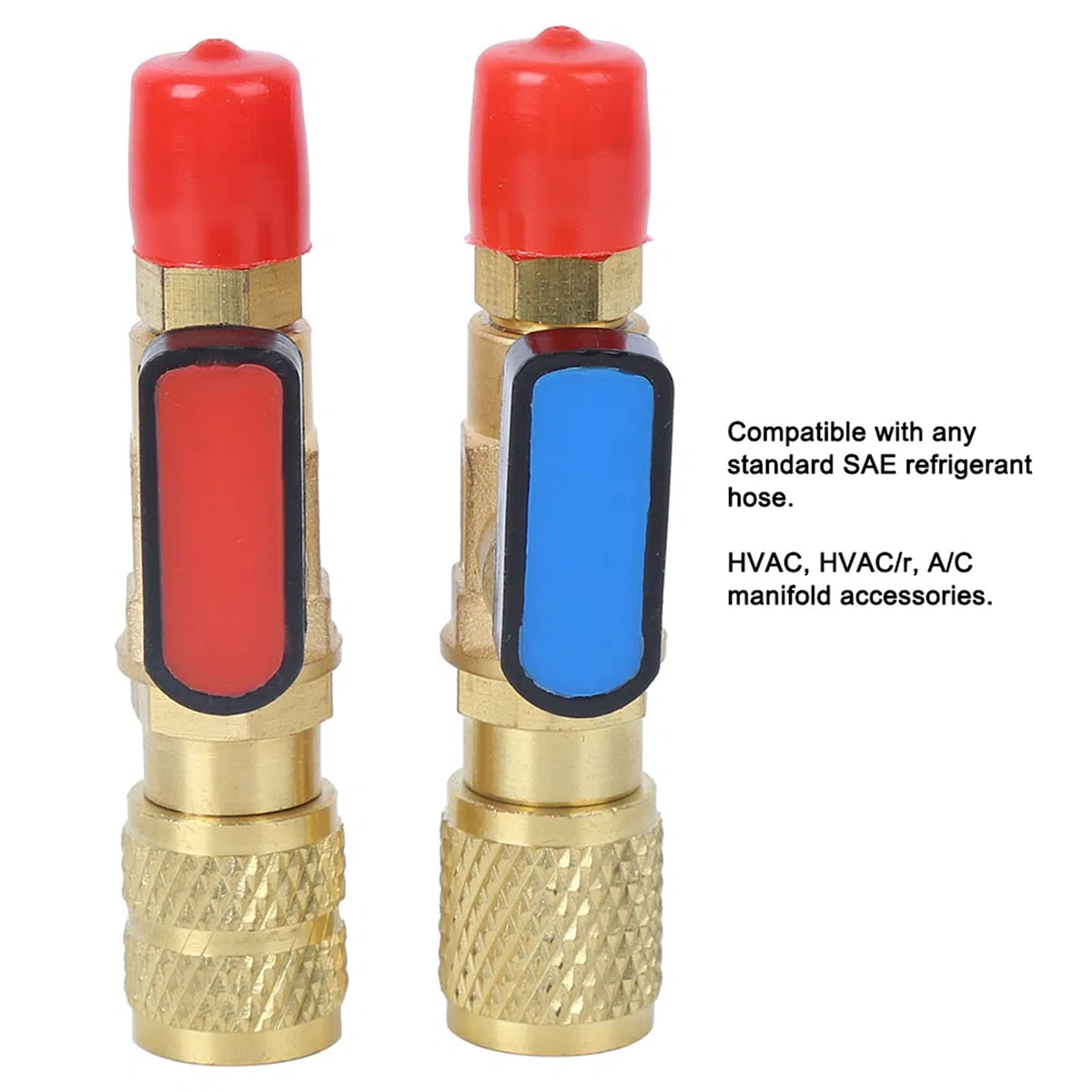 Valvola a Sfera 1/4, 2 Pezzi Valvola a Sfera Gas Refrigerante Valvole per Climatizzatore di Pollice Valvola di Controllo del Refrigerante per R22 R410A