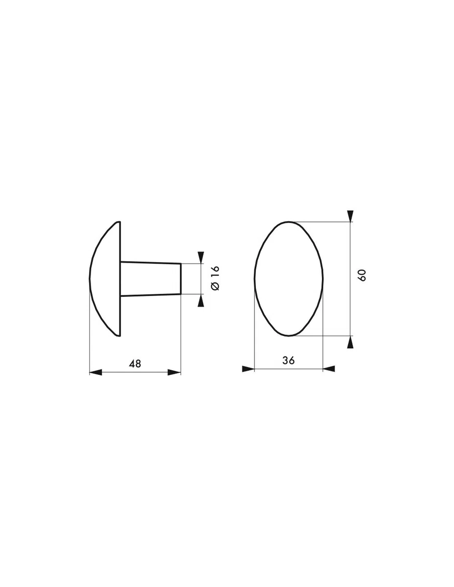 THIRARD - Bottone doppio in ghisa, quadrato, 6 mm, con manicotto adattatore da 7 mm