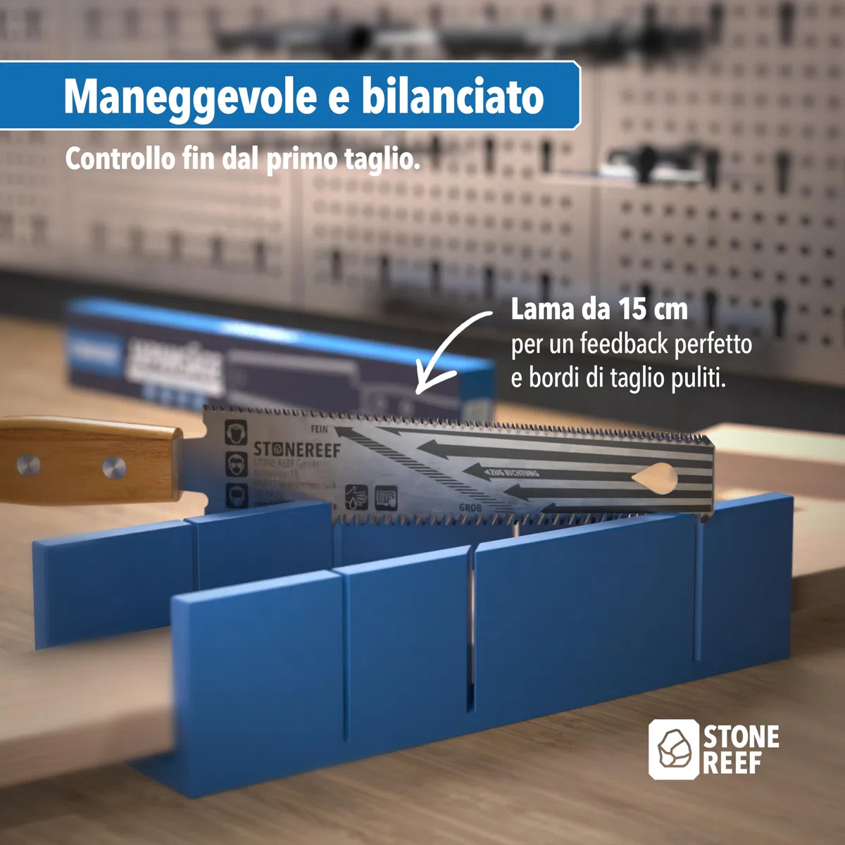 Sega giapponese Ryoba [300 mm] – Sega da traino con precisione – Sega a mano giapponese per legno, plastica e modellismo, sega a tasselli professionale per lavori in legno