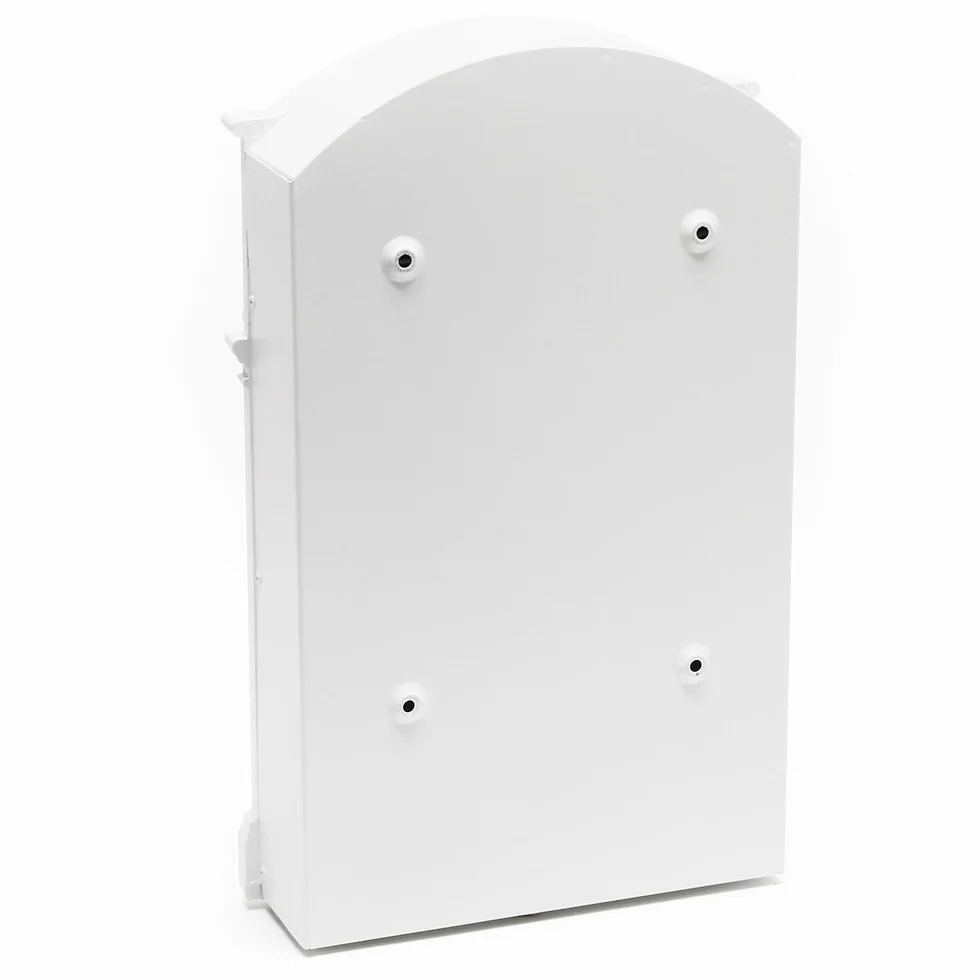 Wiltec Cassetta postale classica con stemma colore bianco 260 x 90 x 400 mm