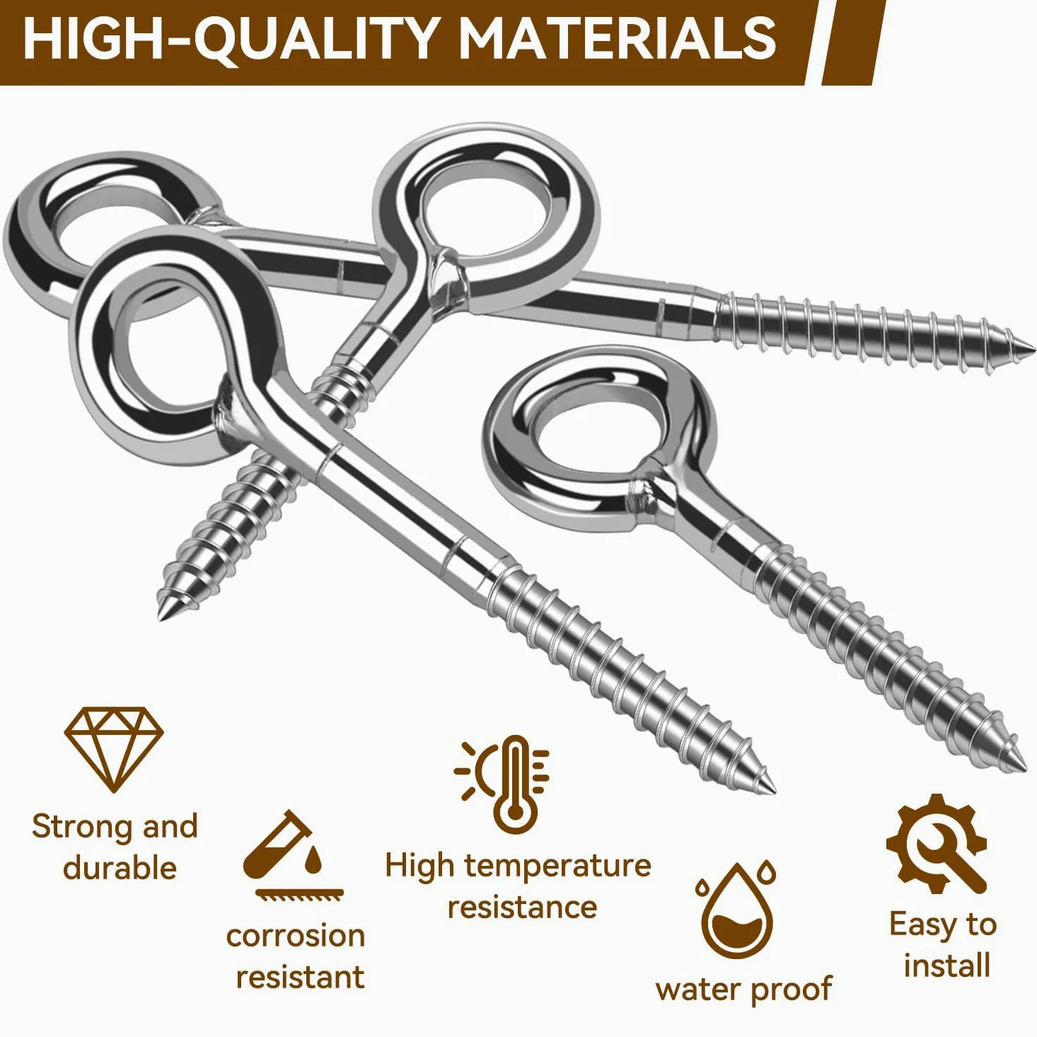 Viti ad Anello M12*90mm Vite ad Occhiello a Vite Zincato Bullone Oculare Grande Chiuso per Ponteggio Appendere Fissaggi Applicazioni Resistenti 4Pcs(4Pcs, M12*90)