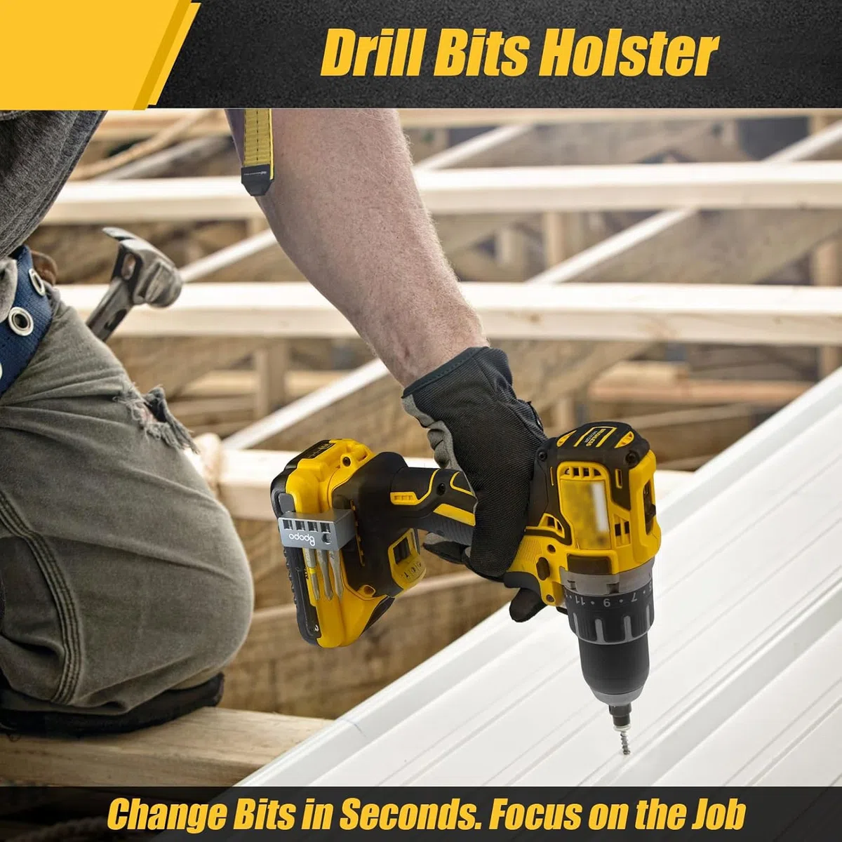 Magnetic Hex Bit Holders Fit per Dewalt Wrox Cordless Impacts cacciaviti, potente Magnet Drill Bit Holster Sleeve Organizer, Hex Screw Bit Storage sul lato di Power Drill