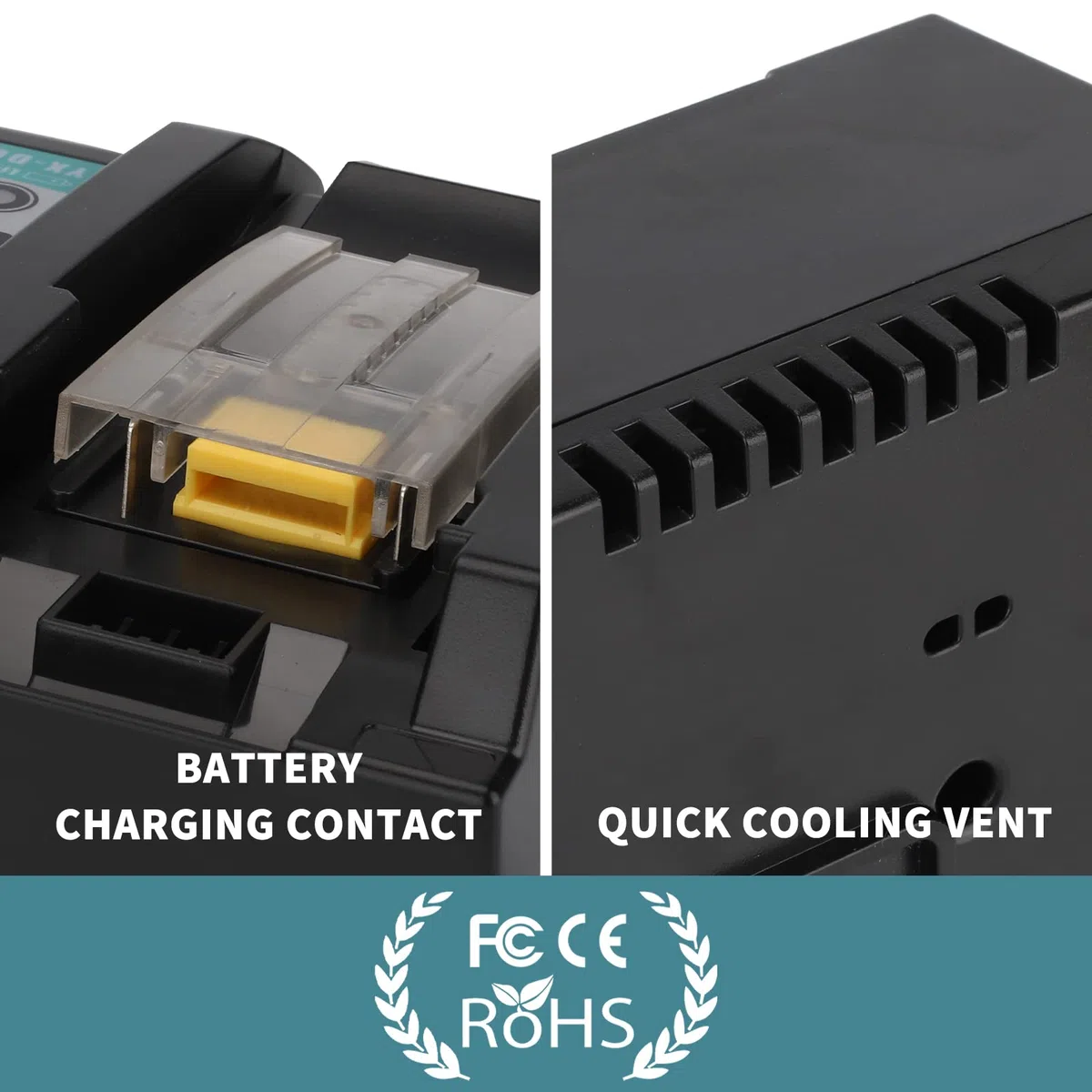 Caricatore da 3 A per batteria Makita 18 V, DC18RC 14,4 – 18 V, per BL1850/BL1860B/BL1830B/BL1840B, batteria Li-ion, ricambio per DC18SF/DC18RD/DC18RA (spina UE)