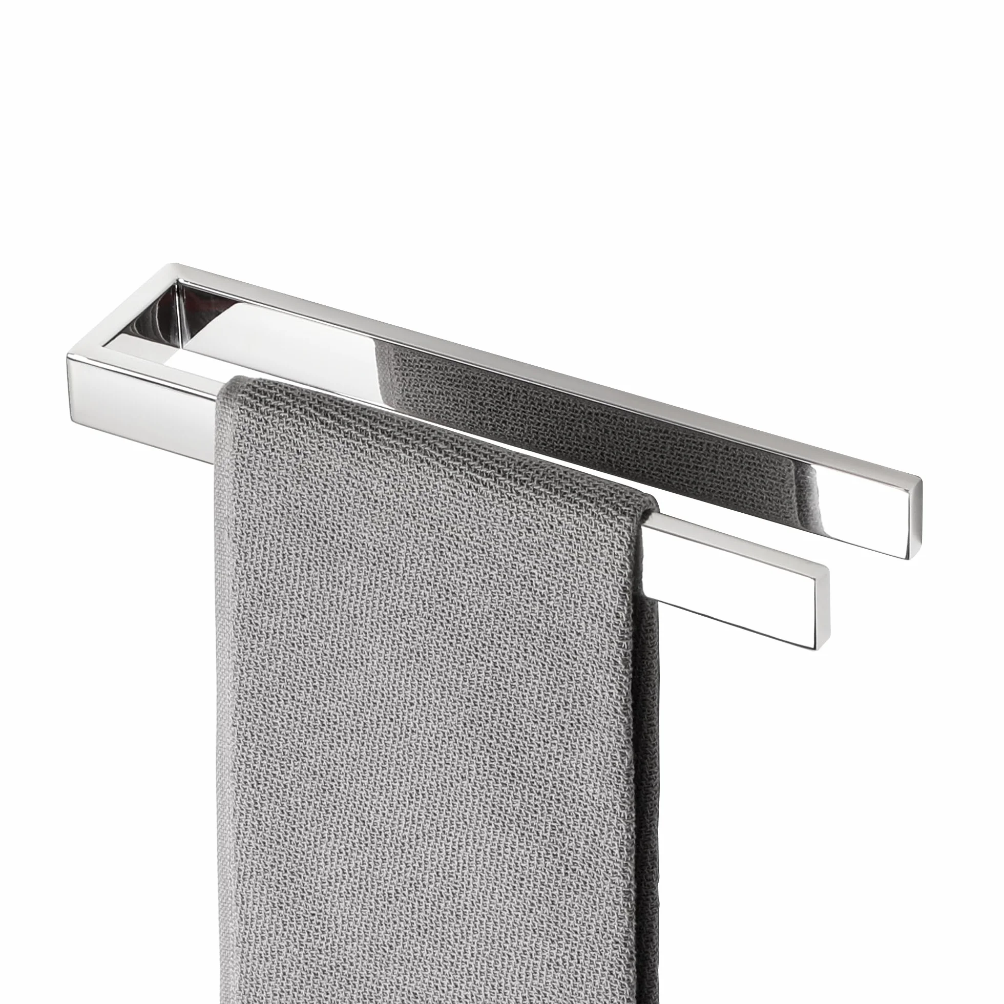 SAYAYO Porta Asciugamani Autoadesivo Porta Asciugamano Bagno Cromo Lucido, Porta Asciugamani Bidet 30CM, Anello Porta salviette Acciaio Inossidabile SUS304 per Bagno e Cucina, Senza Foratura