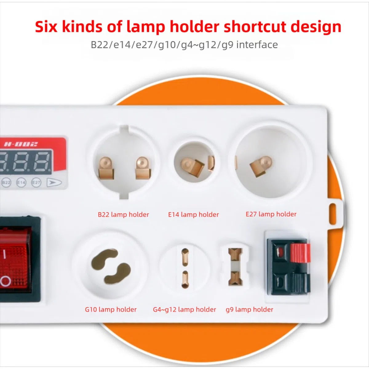 Tester LED, Tester di Tensione, Misurazione della Potenza di Corrente Multifunzionale Display a LED Tester per Lampada per B22 E14 E27 GU10 G4 a G12 G9