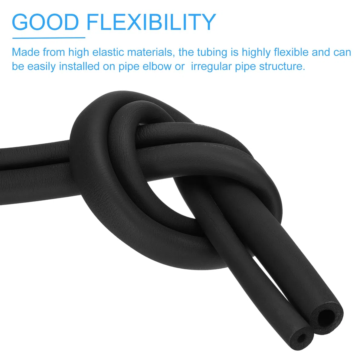 PATIKIL 1/4"(6mm) ID x 6Ft Tubo Isolante Schiuma Condotto Custodia Involucro Rotolo Barra Imbottitura Tubi con Involucro per Maniglia HVAC Aria Condizionatore
