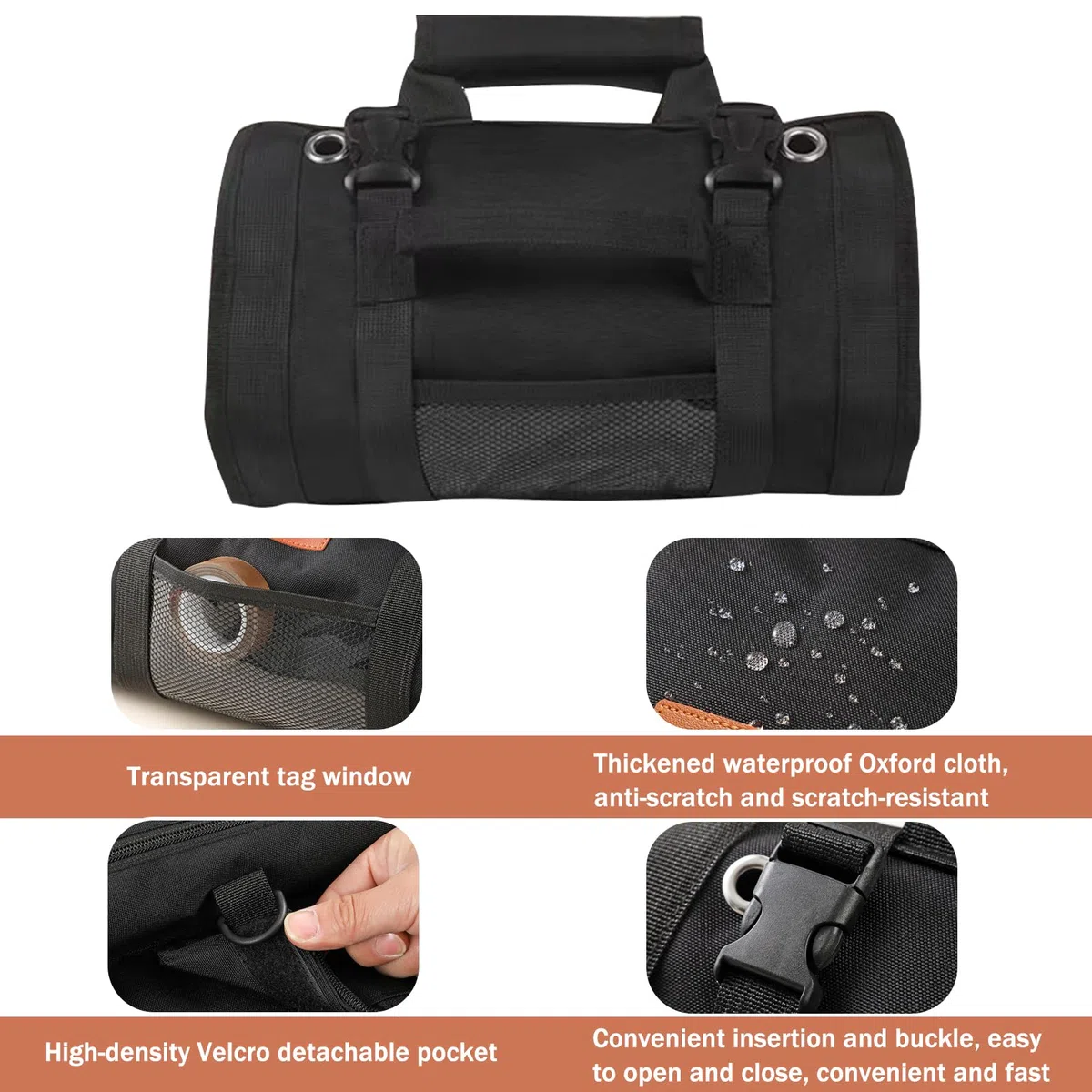 JSTHHTT Borsa Attrezzi Lavoro, Borsa per Attrezzi Arrotolabile, Hardware Tools Bag Borsa Porta Attrezzi Piccola Marsupio in Tela Oxford, Astuccio Porta Utensili Per Elettricisti/Falegnami/Idraulici
