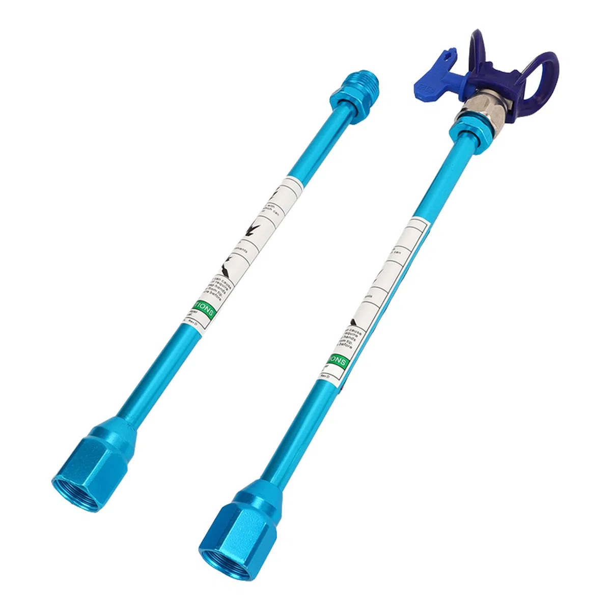 2 punte di prolunga per pistola airless per spruzzatore di vernice, asta di prolunga per pistola a spruzzo G7/8, strumento di ricambio universale (blu)