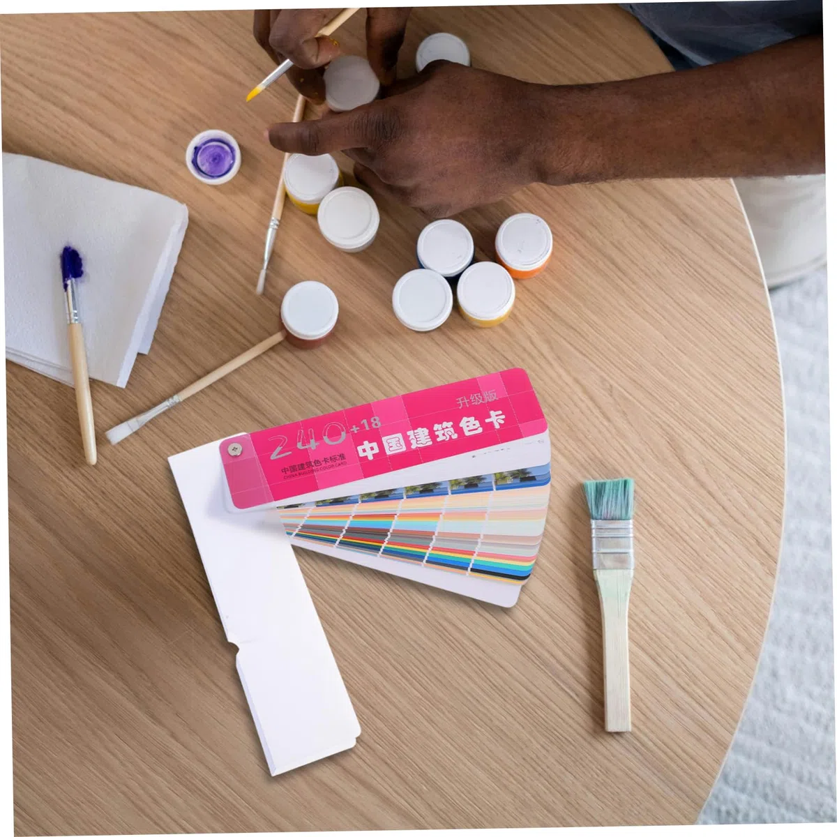 SHINEOFI Set di 1 Cartella Colori Vernice 258 Tonalità per Uso Edilizio, Carta e Plastico, Portatile, per Pareti Interne ed Esterne e Pavimenti, Progetto di Pittura