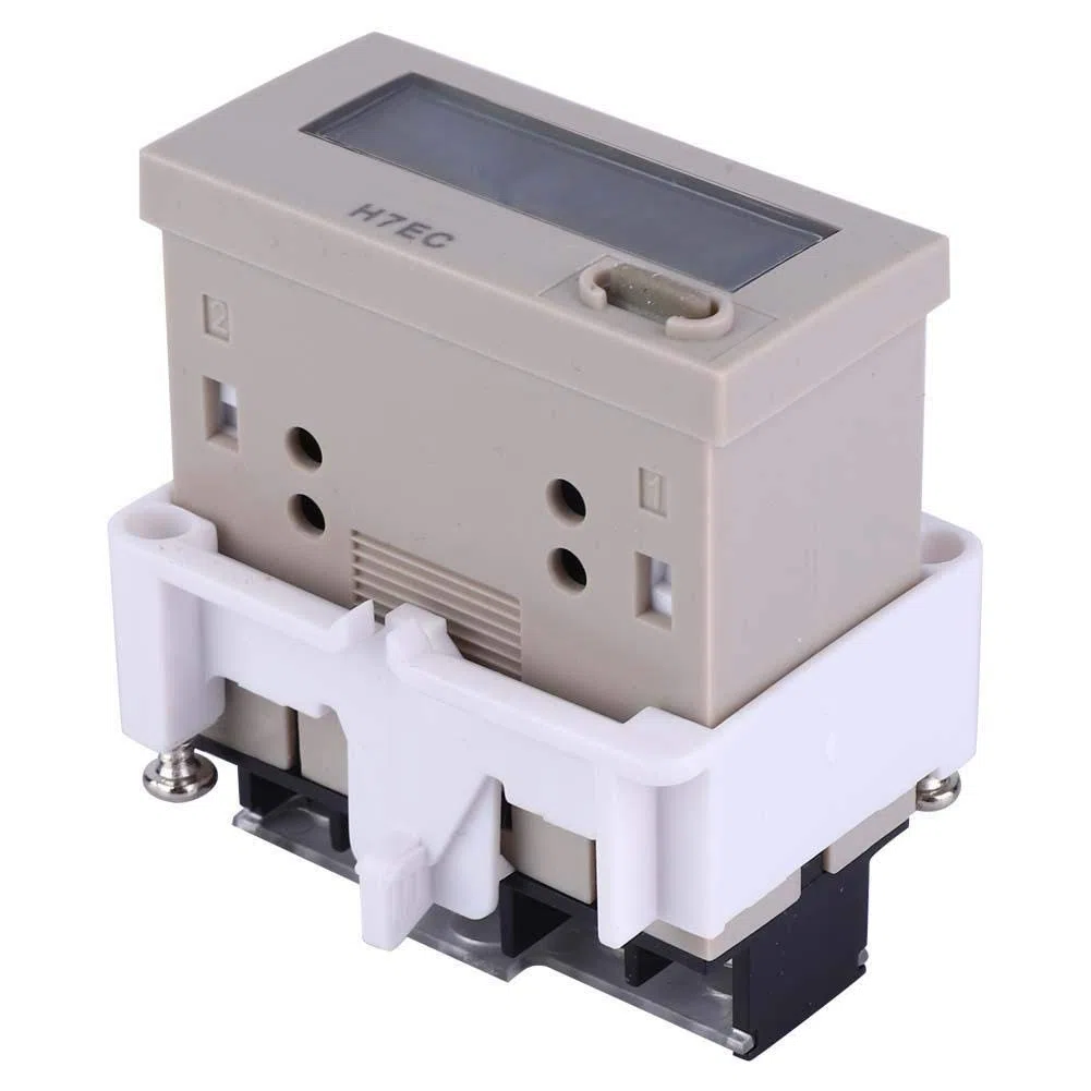 Contatore digitale, H7EC-N senza tensione di ingresso Contatore elettrico digitale con display LCD da 8 gigit, contatore di ingresso privo di tensione Contatore di batterie incorporato a 8 cifre
