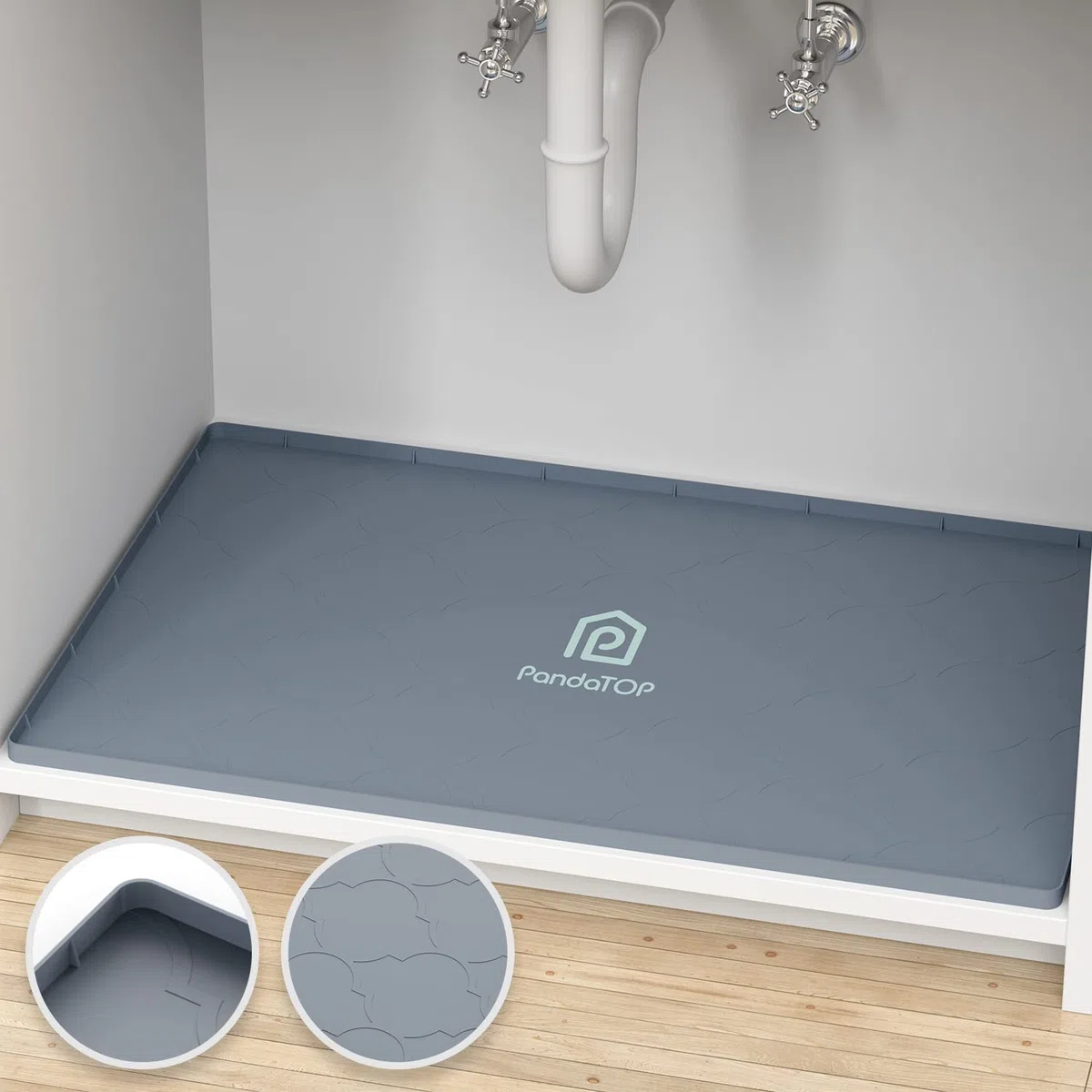Tappetino per lavello, 71 x 55,9 cm, in silicone, impermeabile e flessibile, per cucina, bagno e lavanderia