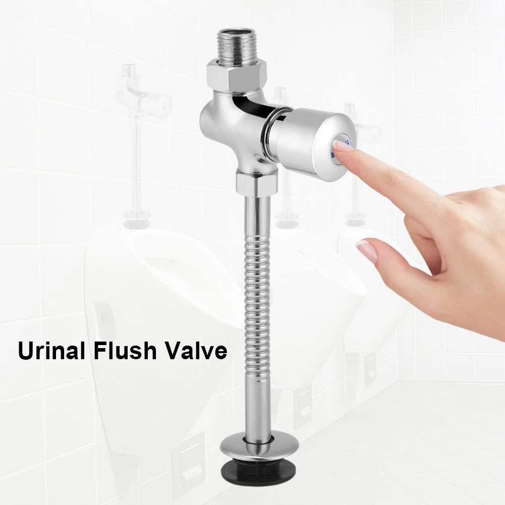 Valvola di Scarico per Orinatoio, 1/2 Pollice Valvola di Scarico Della Toilette in Lega di Zinco Orinatoio Valvola di Lavaggio Ritardo Manuale Arresto Automatico per Bagno WC
