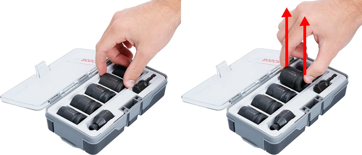 Bosch Professional 1x Set di bussole Impact Control da 7 pezzi (Ø 13-24 mm, Accessorio Trapano/avvitatori rotanti)