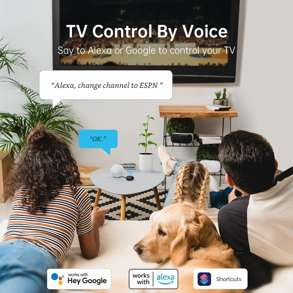 Telecomando Universale IR eRemote HA con Wi-Fi Intelligente, Trasmettitore IR per TV, Condizionatori, Decoder, Integrazione IR2MQTT per Home Assistant, Compatibile con Alexa e Google Home