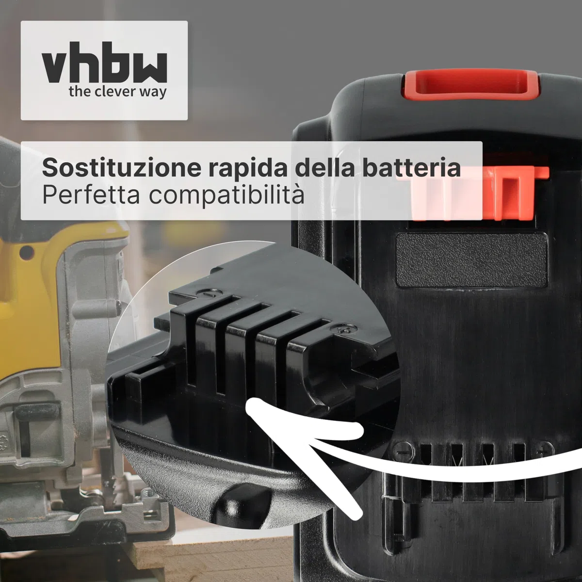 vhbw Batteria sostituisce Black & Decker BL1318, BL1518, BL2018, BL4018 per attrezzi da lavoro (2000mAh, 18V, Li-Ion)