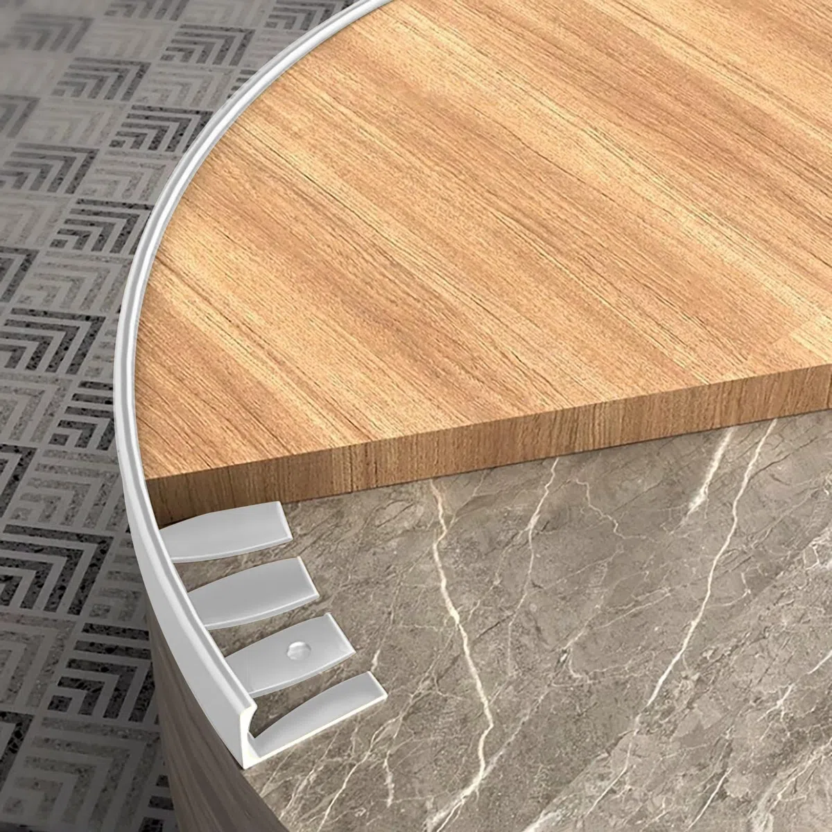 Profilo Bordatura L In Alluminio Anodizzato Per Scale - 135cm, 2 Pezzi, Finitura Elegante E Sicura Per Pavimenti Laminati, Accessori Per Scale, Nastri Di Finitura In Metallo(Silver,H:12.5MM)