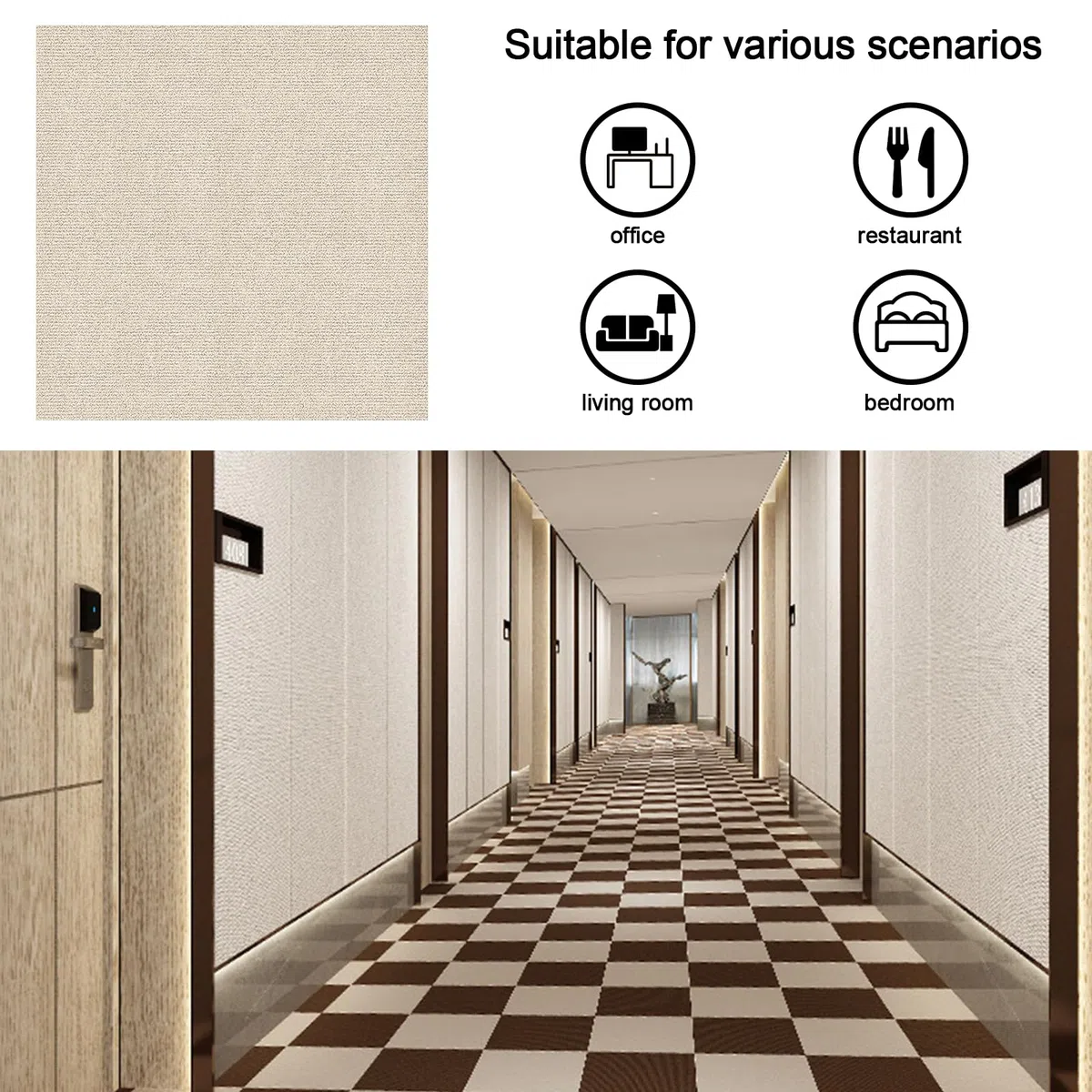 Quadrotte Autoadesivo Tappeto,11Pcs 30*30cm(1m²) Facili da Staccare e Attaccare per Tappeti,Piastrelle Autoadesive Retro Antiscivolo Feltro Antistatico per Camera da Letto,Cucina,Soggiorno,Balcone