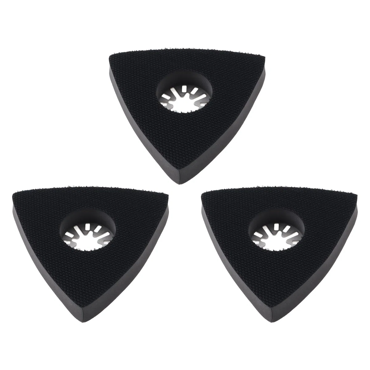 ECSiNG Tampone Abrasivo Triangolare Da 80 Mm 3 Pezzi Compatibile Con La Maggior Parte Delle Lucidatrici Per Lucidare Legno E Metallo.