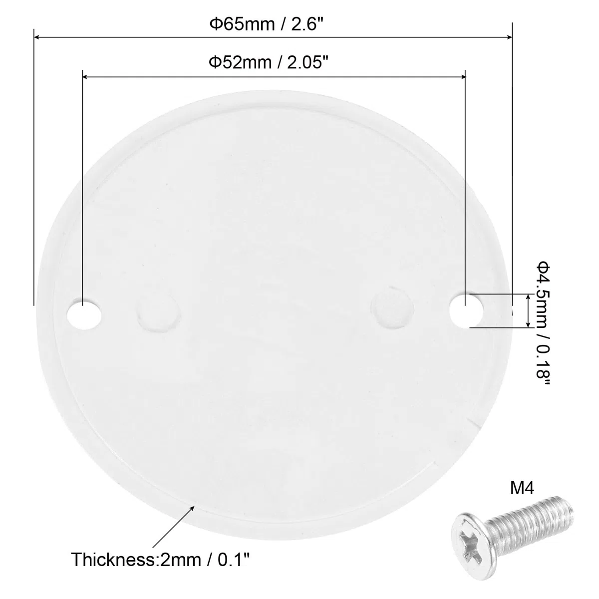 QUARKZMAN Coperchio per Scatola di Giunzione Rotonda per Condotto in PVC con Viti 65mm OD per Scatola di Condotto Pacco da 20