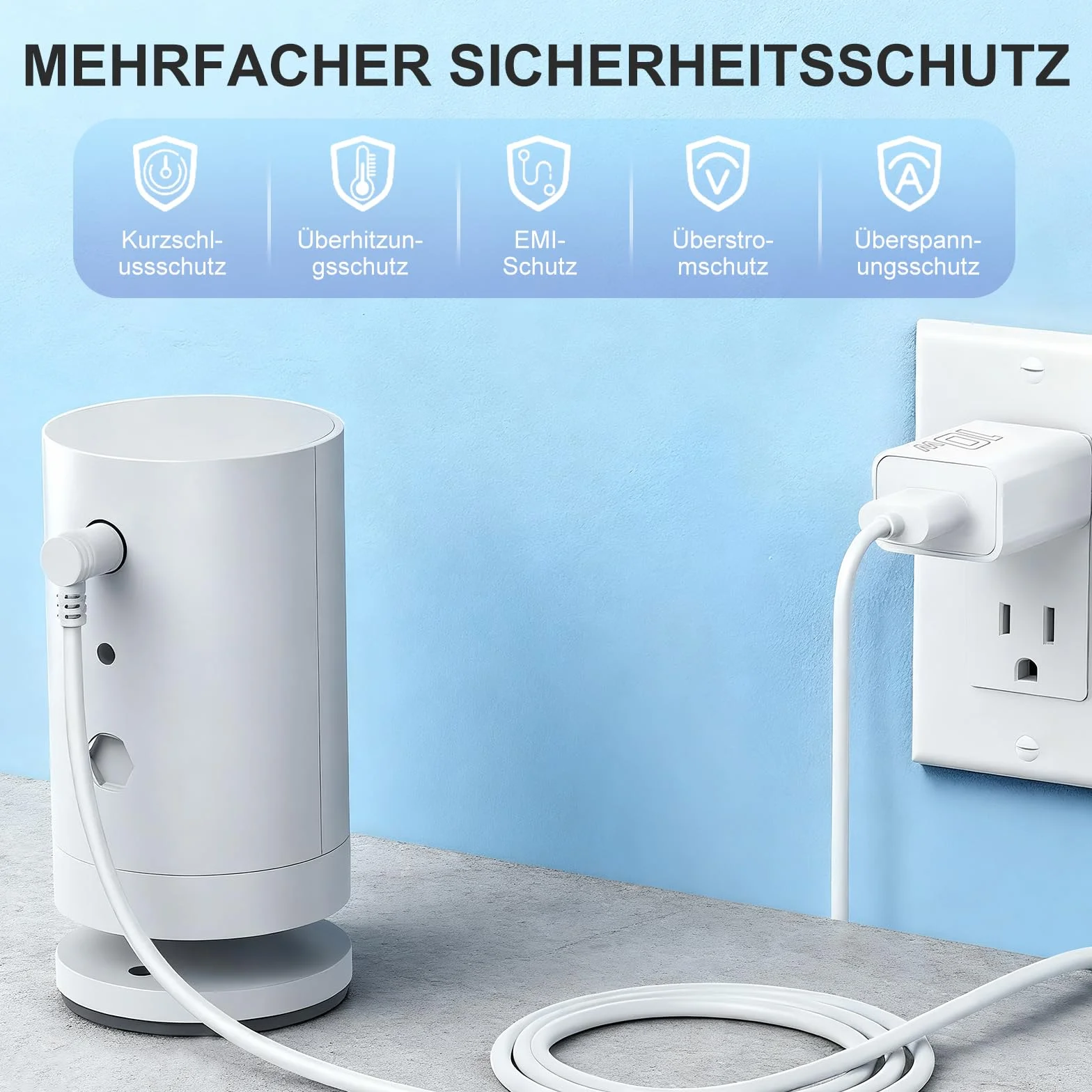 Confezione da 2 cavi di alimentazione e adattatore da 7 m, compatibile con Ring Spotlight Cam Plus/Pro e Stick Up Cam. Batteria, cavo di ricarica per anello, spina di alimentazione resistente alle