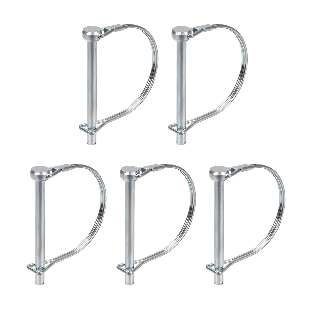 DTGN 6mm x 70mm (Dxl) Perno Bloccaggio Albero - 5pz - BENE per Rimorchi Agricoli Prato - Perno Accoppiatore per Rimorchio Rotondo Acciaio Carbonio - Tono Argento