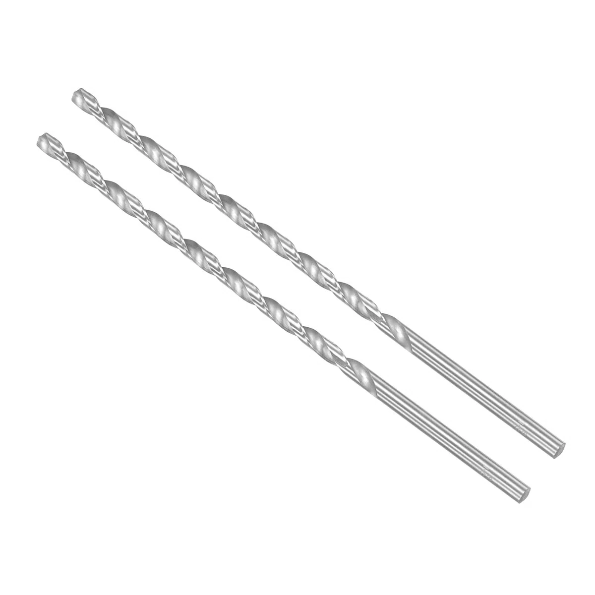 Punte da Trapano Elicoidali Extra Lunghe in Acciaio ad Alta Velocità, Diametro 8mm Lunghezza 250mm Punta Trapano Dritta Twist Jobber per Metallo Legno Plastica Alluminio, 2pz