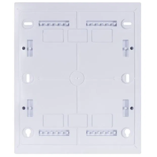 Quadro elettrico da parete 24 moduli DIN con doppia porta trasparente fumé per interno - 33x27.5x10cm