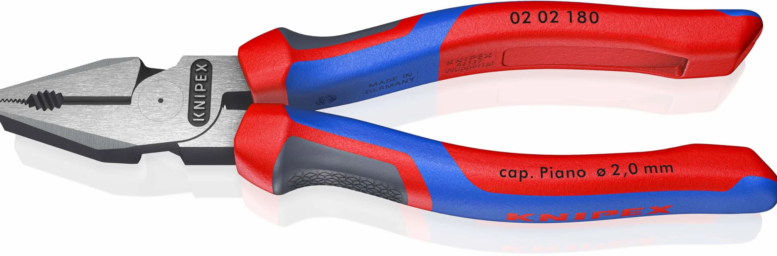 KNIPEX Pinza universale tipo forte con manici comfort 180 mm, 02 02 180