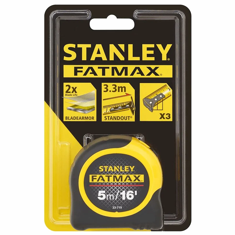 Stanley Fatmax 0-33-719 Flessometro / metro a nastro in pollici/millimetri da 5 m