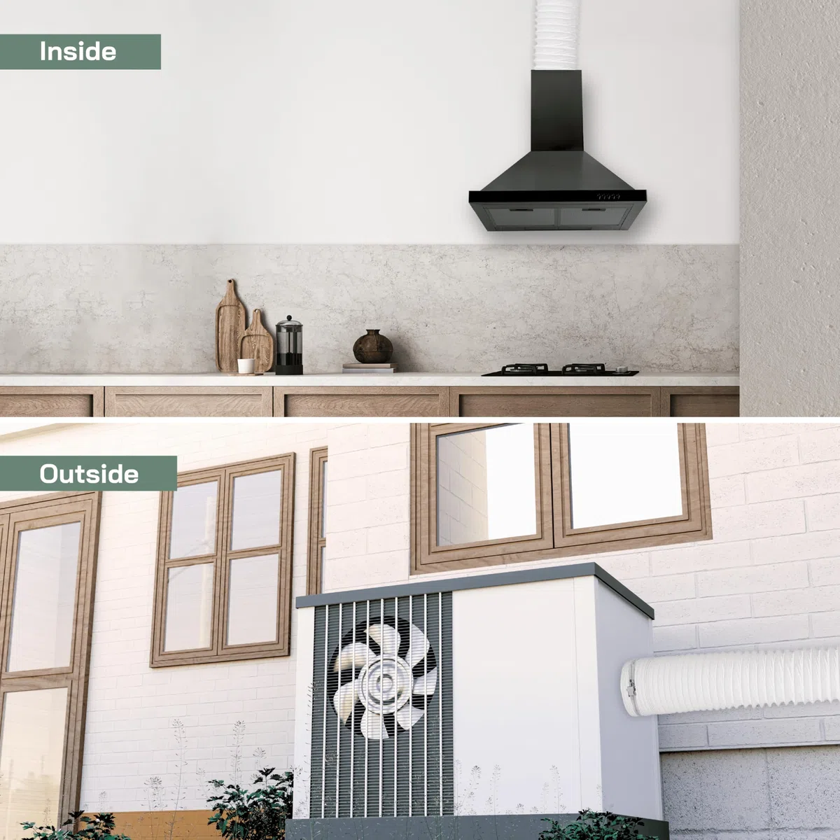 Vent Systems Tubo flessibile in PVC, diametro 125 mm, lunghezza 3 m, tubo di sfiato bianco lungo con struttura rinforzata in acciaio, per aria di scarico HVAC, asciugatrice, bagno, cucina, sistemi di