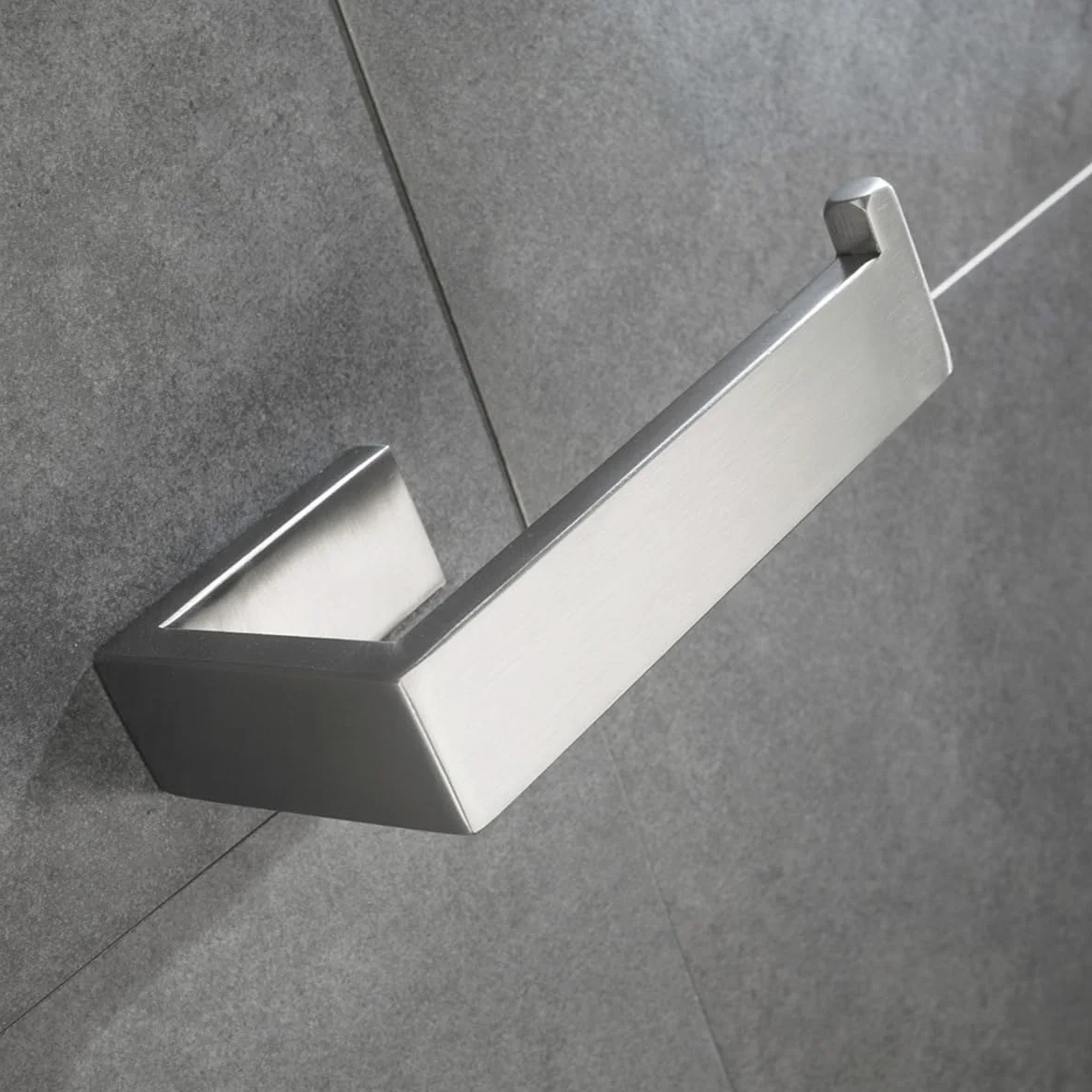Flybath Porta Carta Igienica SUS 304 Acciaio Inossidabile Argento Spazzolato Portarotolo da Bagno Montaggio a Parete