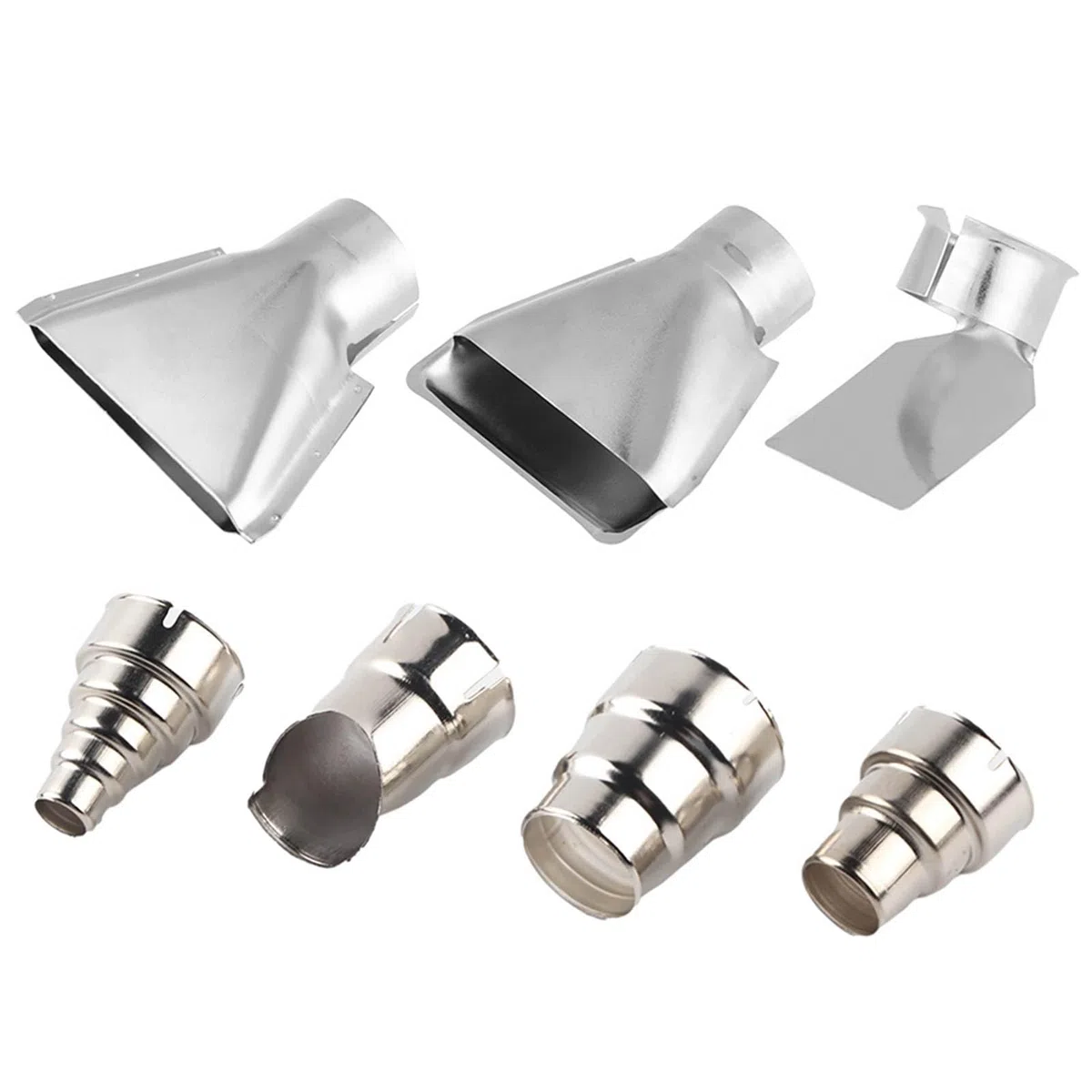Kit Ugelli per Pistola ad Aria Calda, 7 Pezzi Accessori per Pistola ad Aria Calda 35-40 mm in Acciaio Inossidabile per Stazione di Saldatura ad Strumento di Riparazione