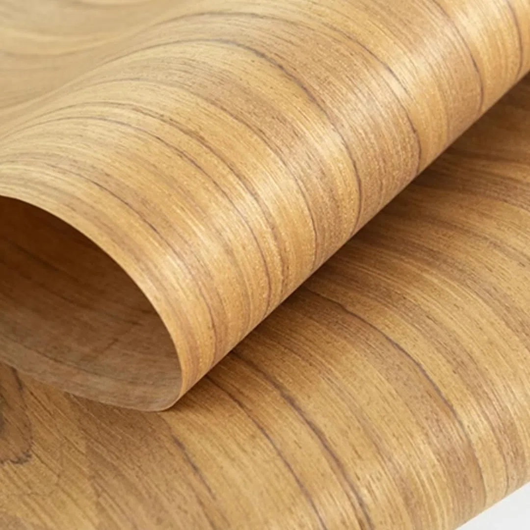 Impiallacciatura in legno di teak, spessore 0,2 mm, 2,5 x 0,58 m, perfetta per decorazioni domestiche, mobili, fai da te, interni automobilistici, pareti e progetti di lavorazione del legno