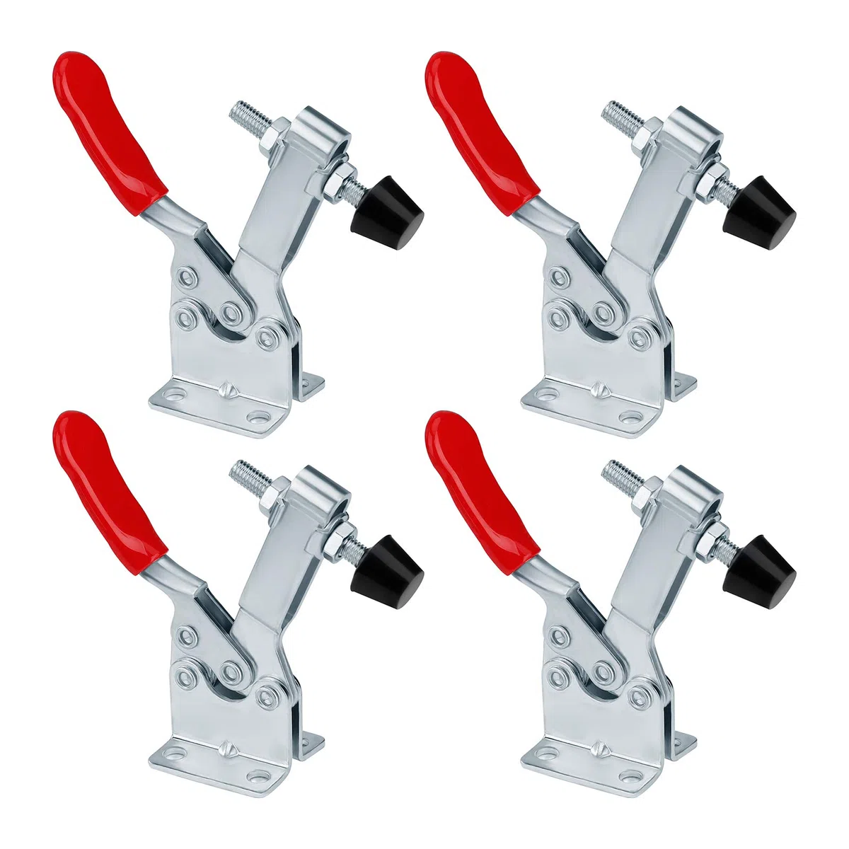 Toggle Morsetto Morsetti Utensile a Mano 90 kg Antiscivolo Orizzontalea Sgancio Rapido Con Staffa Orizzontale GH-201-B 4 Pezzi